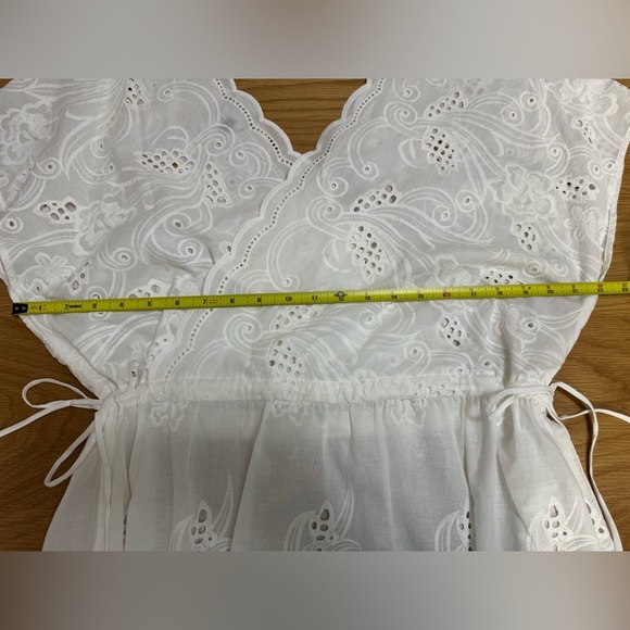 Cabi White Eyelet Embroidered Cotton Cover-Up Dress Size XL #5615 - Picture 11 of 13